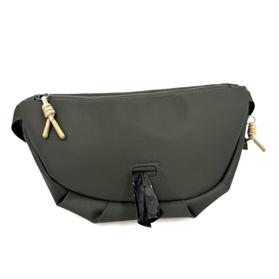 Hunde-Hüfttasche | Wasserabweisend | Abnehmbare Snacktasche | Olivgrün
