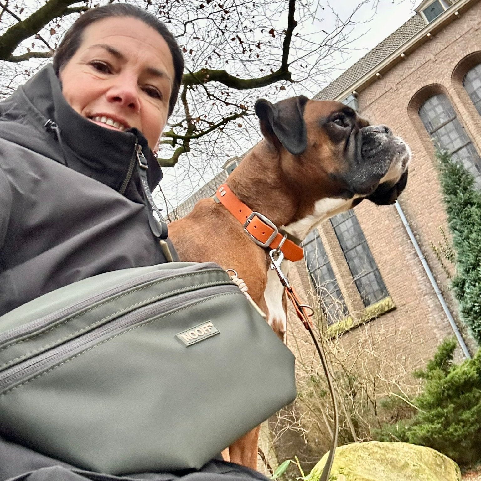 Hunde-Hüfttasche | Wasserabweisend | Abnehmbare Snacktasche | Olivgrün