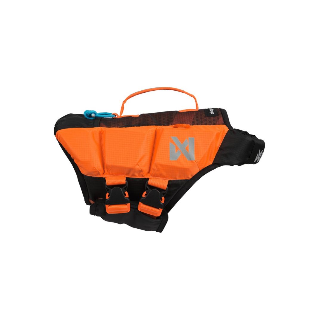 Schwimmweste Hund | Protektor-Rettungsweste Orange/Schwarz