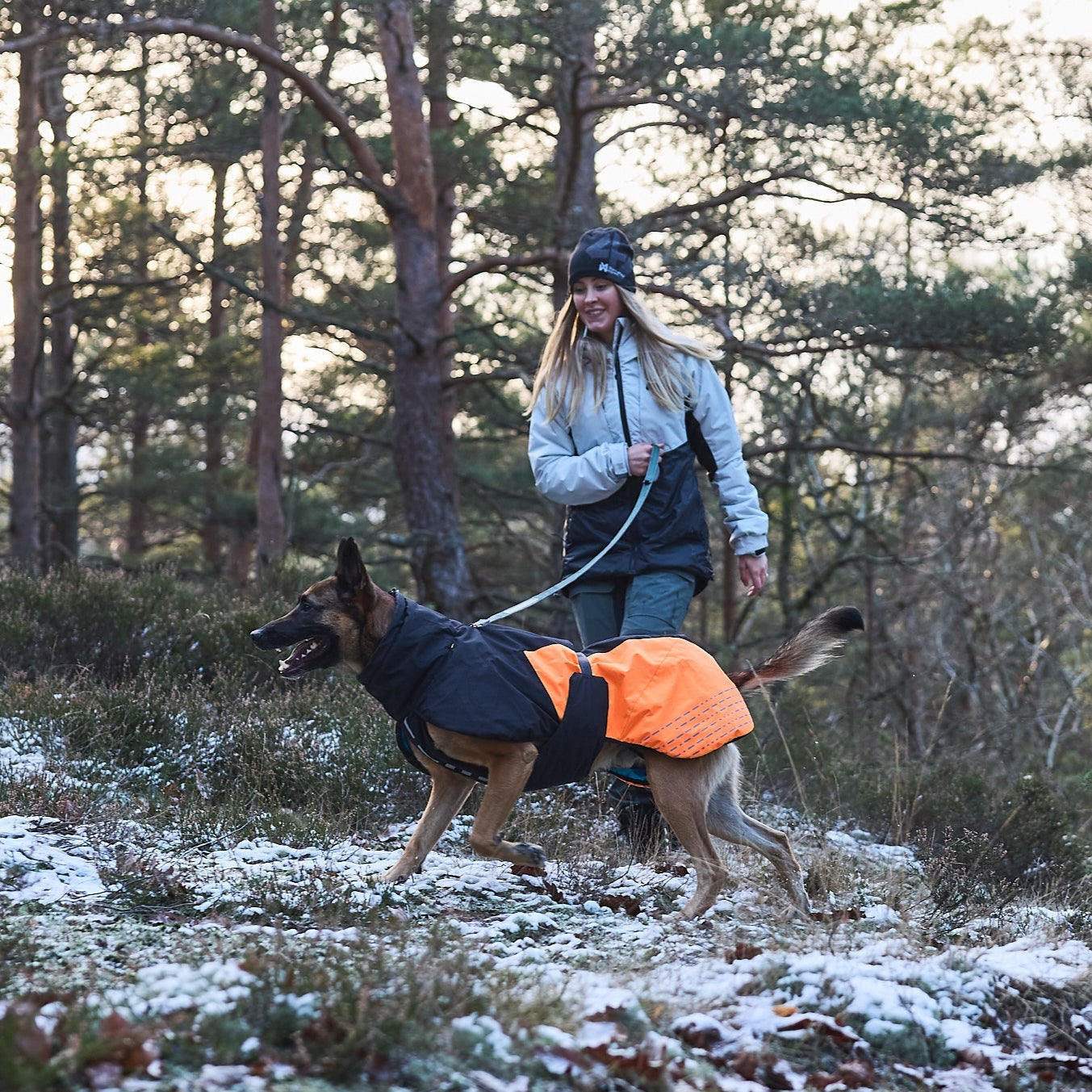 Hundewintermantel Glacier 2.0 | Orange/Schwarz