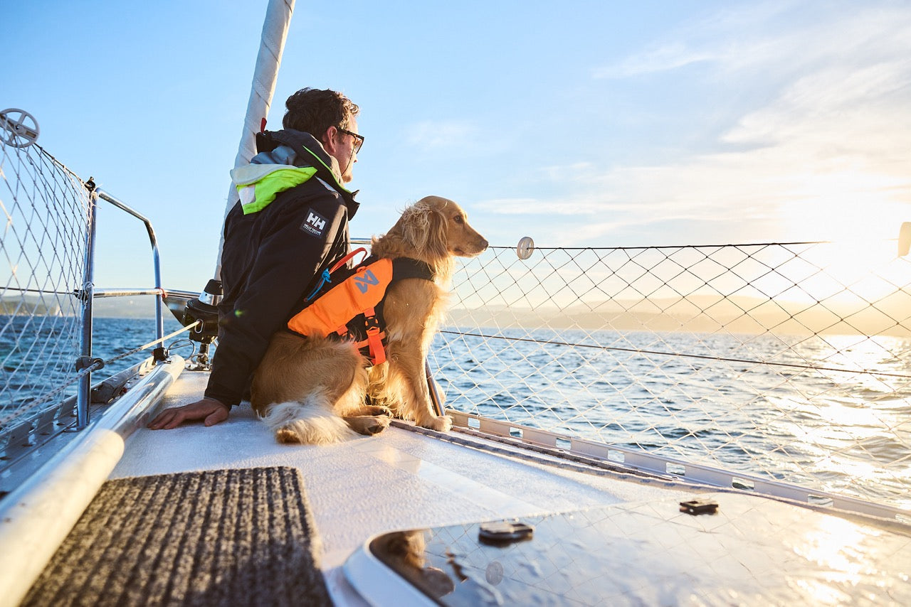 Schwimmweste Hund | Protektor-Rettungsweste Orange/Schwarz