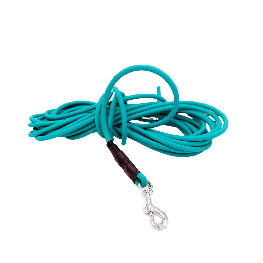 Ronde Sleeplijn 10 meter | 0,8mm BioThane | Teal