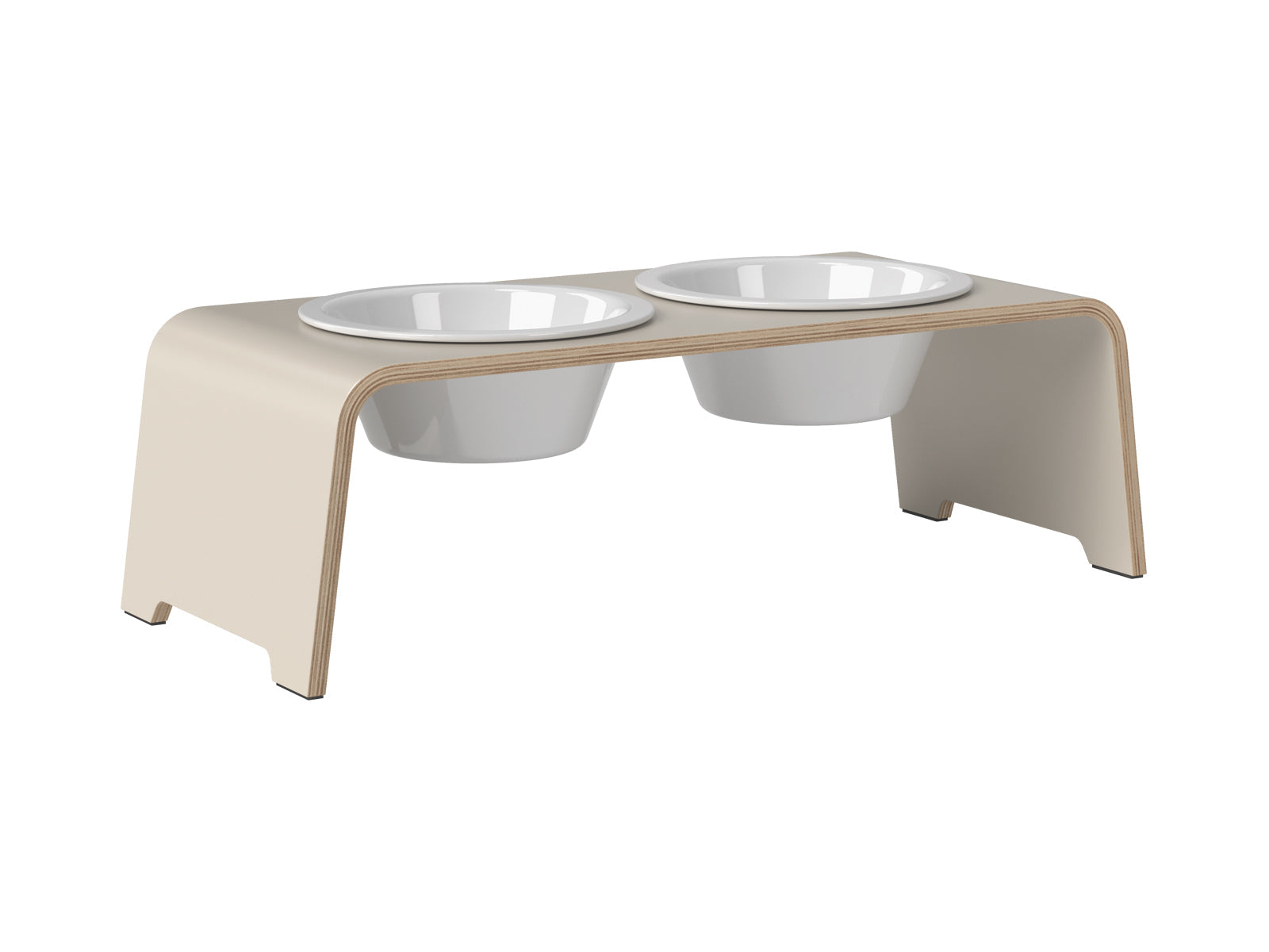 design hondenvoerbak merk dogbar in de kleur beige