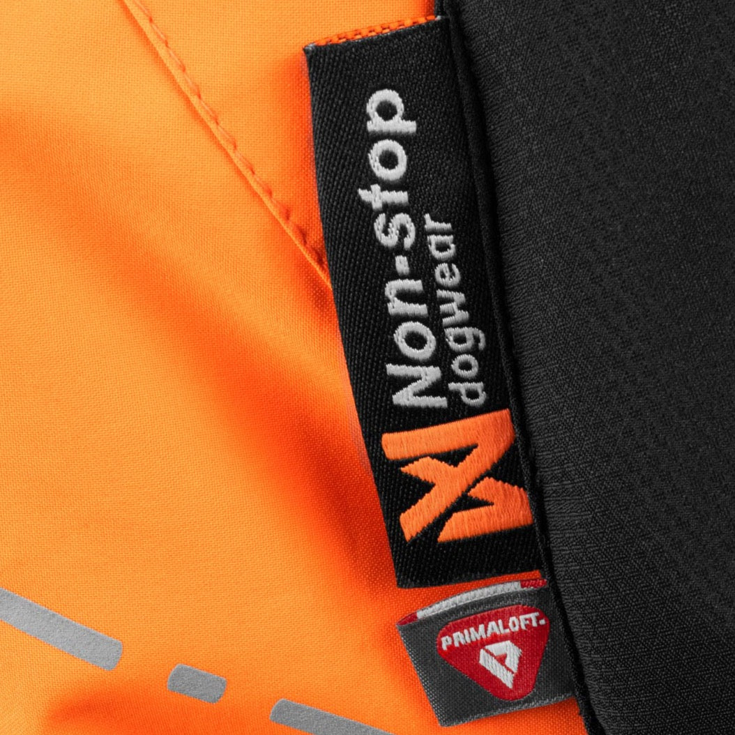 Non-stop dogwear hondenwinterjas Glacier 2.0 | Oranje/zwart logo