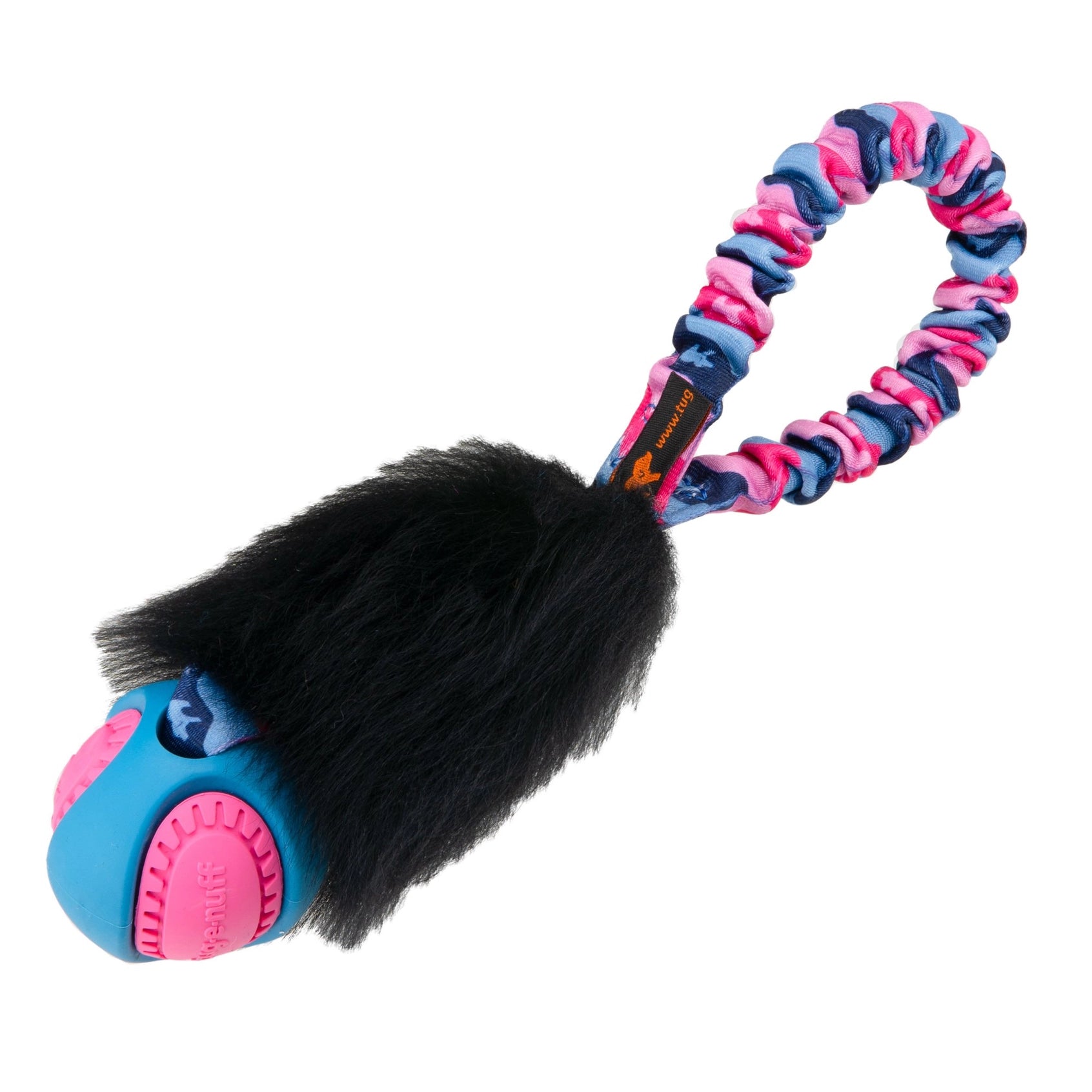 Tug-E-Nuff Wondabaa Pocket PowerBall Bungee Tug met schapenvacht 