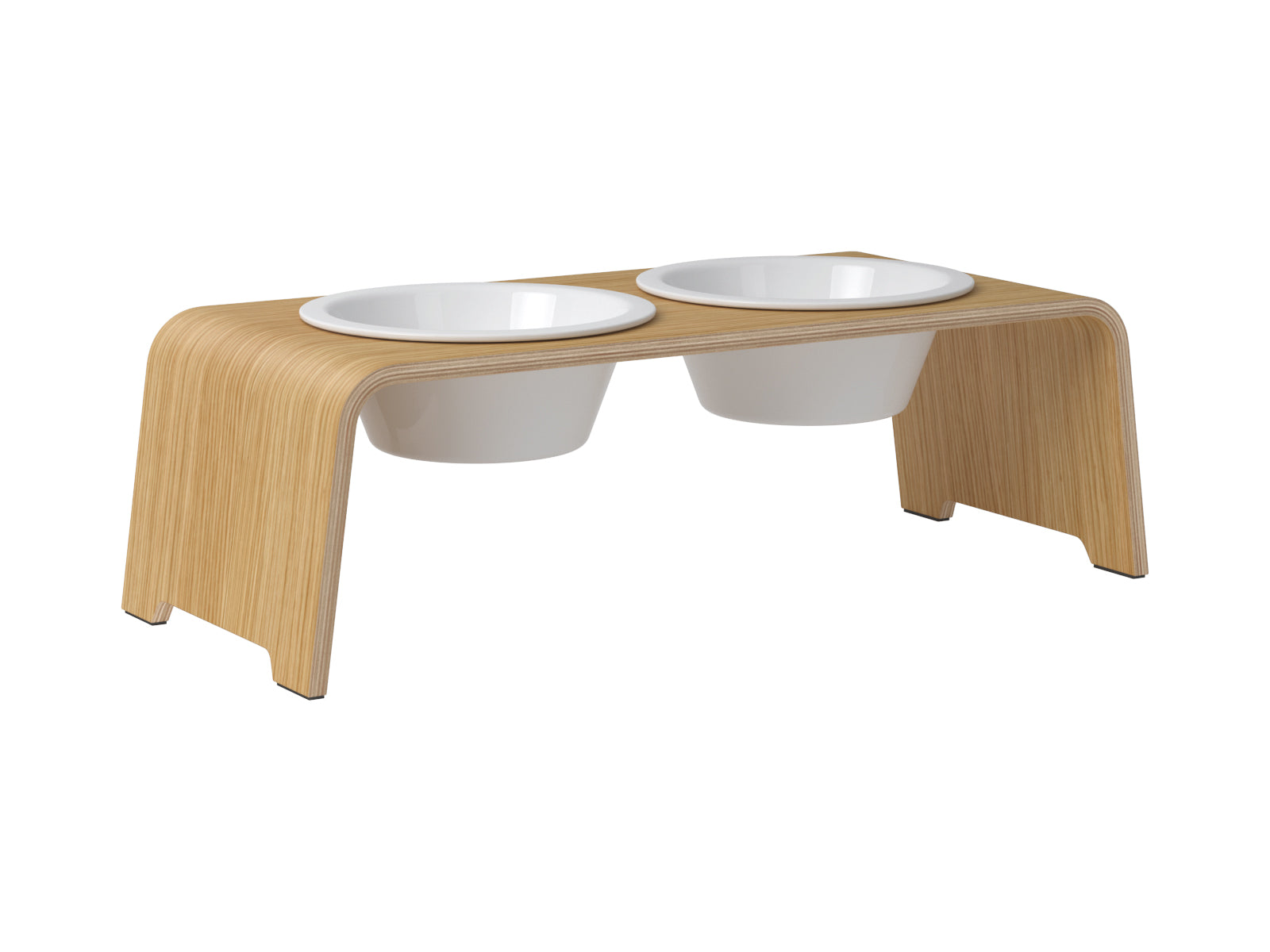 design hondenvoerbak merk dogbar in de kleur  licht eiken